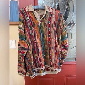 COOGI Multicolor Logo Label Sweater - Cream, Red, Blue, Green, Yellow